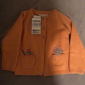 JoJo Maman Bebe Mouse Pocket Cardigan